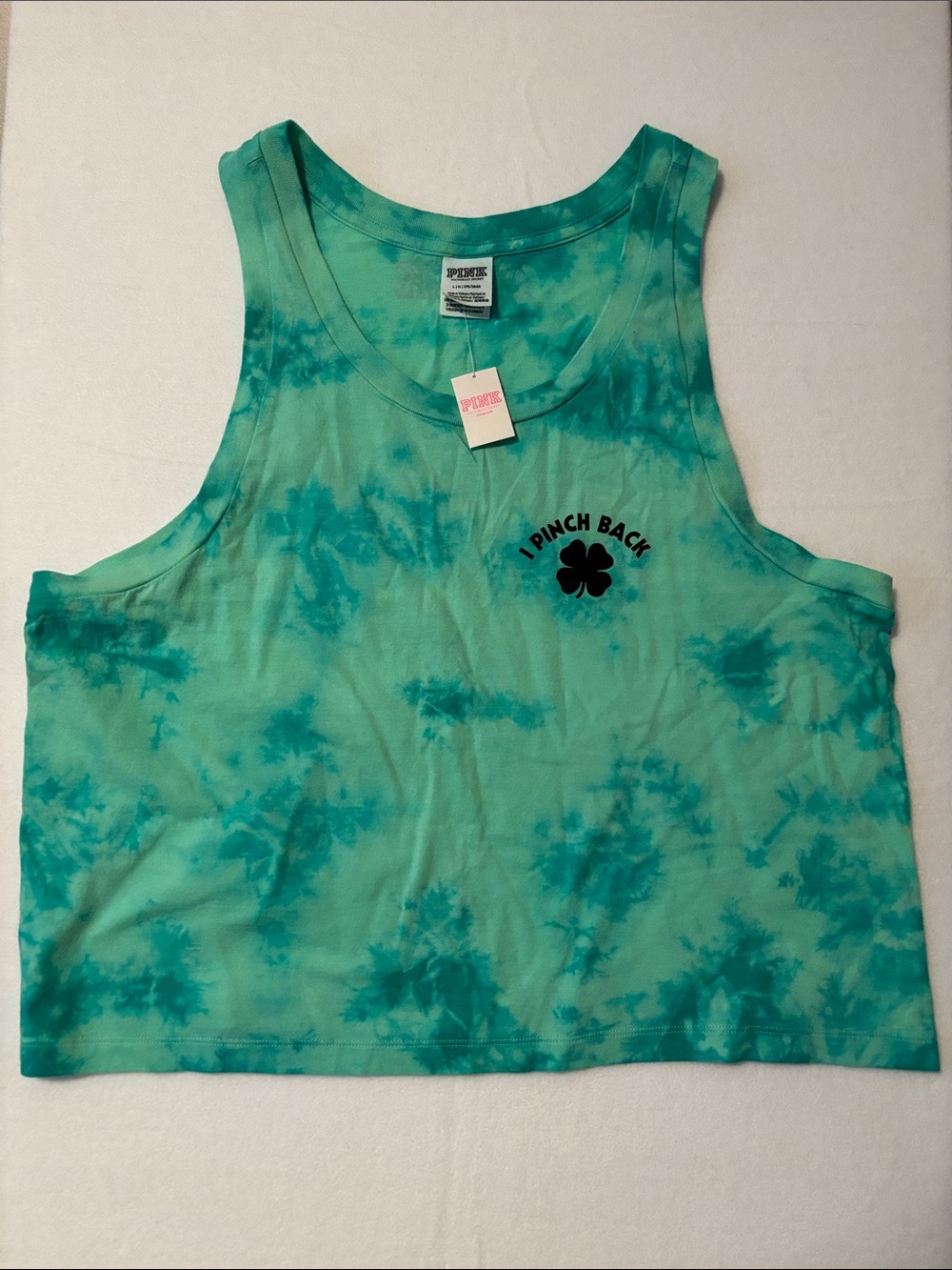 PINK Victoria's Secret Tie-Dye Crop Tank - "I Pinch Back"